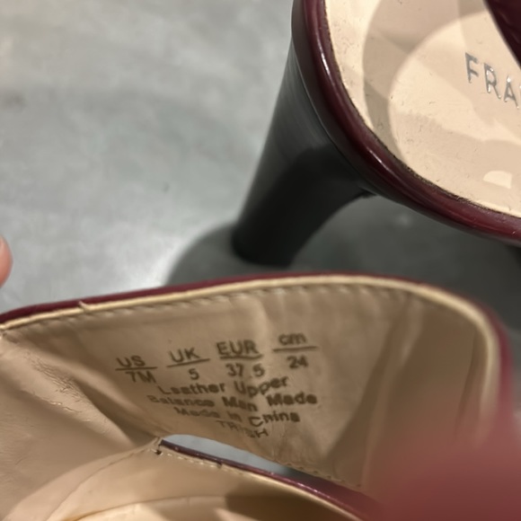 Franco Sarto Red Leather Slingback Pumps - Picture 4 of 5